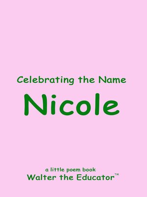 cover image of Celebrating the Name Nicole